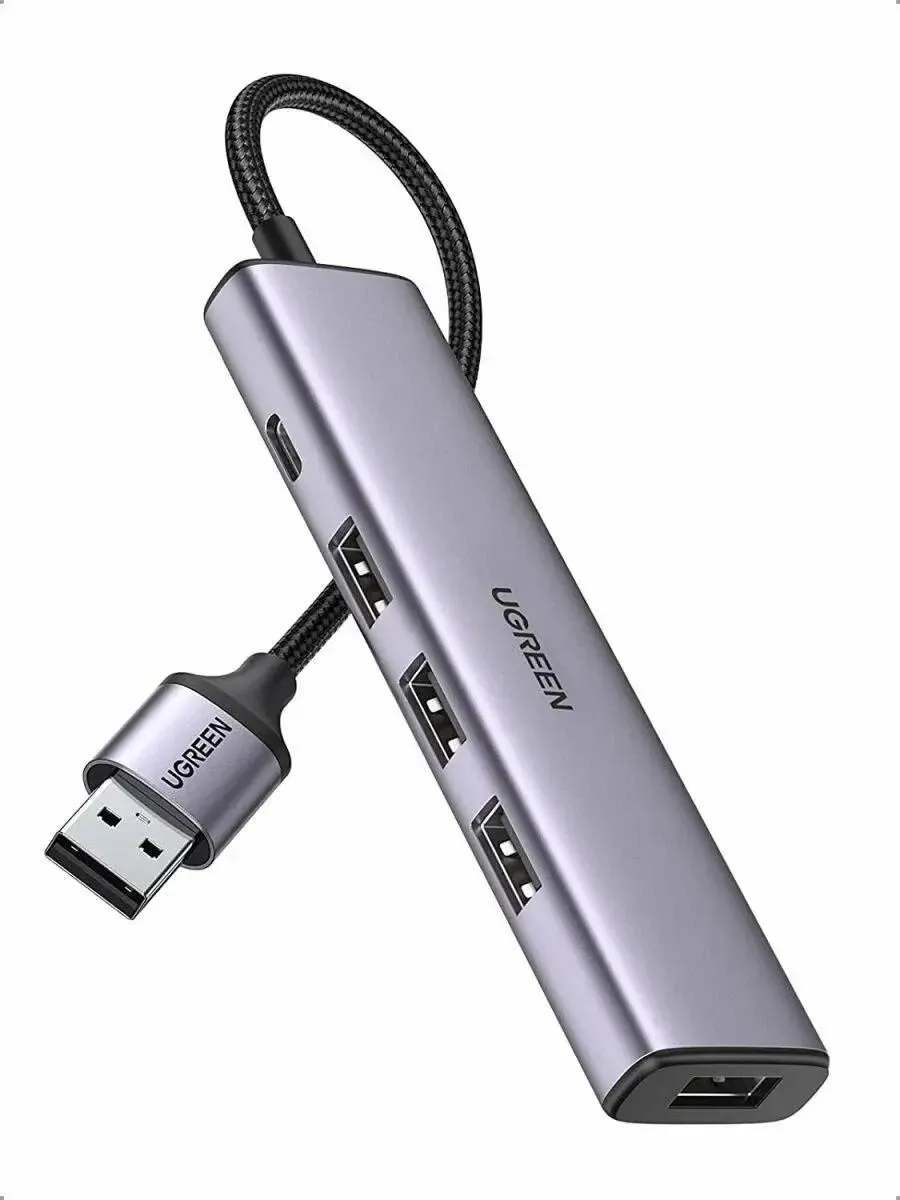UGREEN HUB USB 3.0 TO 4XUSB 3.0 WITH USB-C POWER PORT (20805)