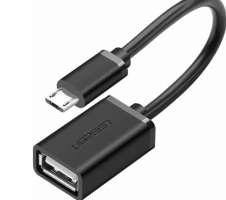 UGREEN MICRO USB MALE TO USB-A FEMALE CABLE WITH OTG NICKEL PLATING 15CM (10396)