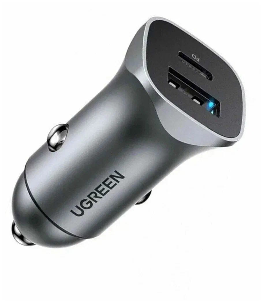 UGREEN FAST CAR CHARGER USB-C USB-A 24W (30780)