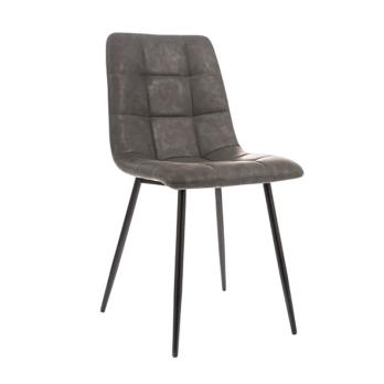 LOOK BLACK FRAME GREY ECO-LEATHER