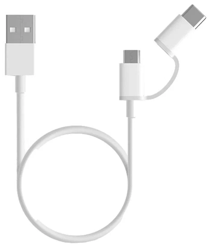 XIAOMI MI 2-IN-1 USB POWER BANK CABLE (MICRO USB TO TYPE C) 30CM
