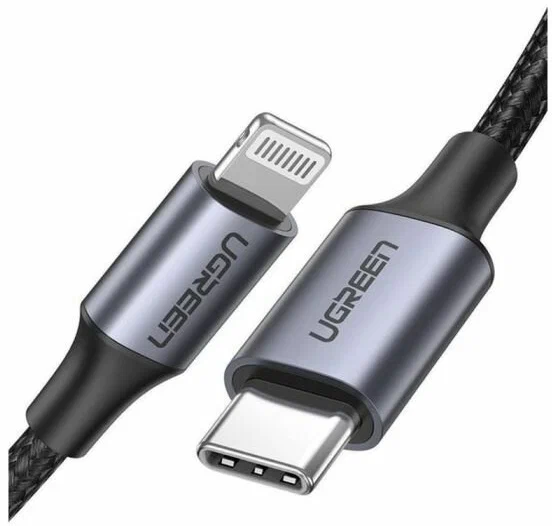 UGREEN LIGHTNING TO TYPE-C 2.0 MALE CABLE 1M (80564)